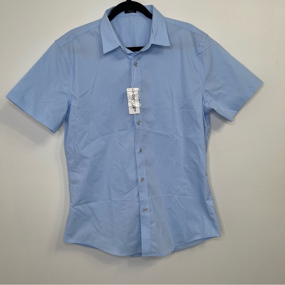NWT Coofandy Blue Button Down Shirt Size M - Picture 1 of 5